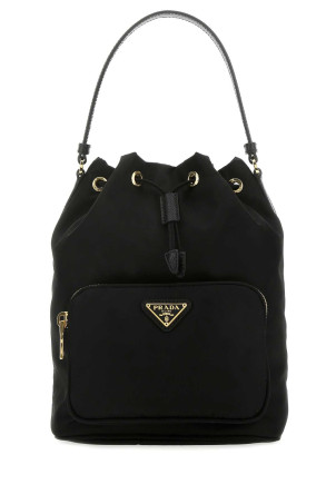 Black Re-Nylon Duet bucket bag Black PRADA (1BH038VUOPRV44)
