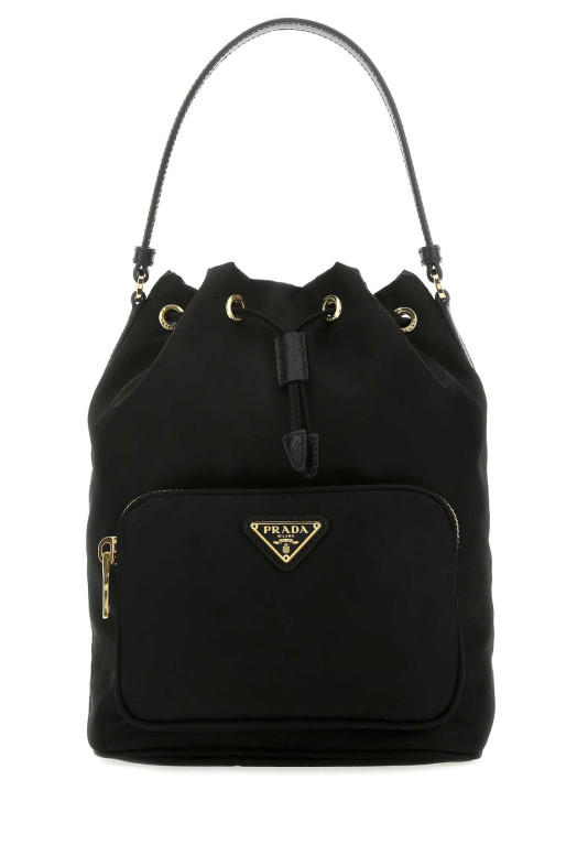 Black Re-Nylon Duet bucket bag Black PRADA (1BH038VUOPRV44)