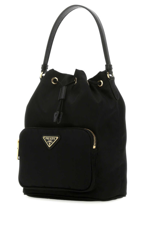 Black Re-Nylon Duet bucket bag Black PRADA (1BH038VUOPRV44)