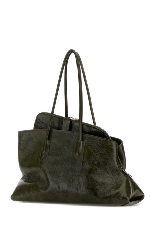 Середня сумка через плече La Passeggiata з оливково-зеленої шкіри від THE ATTICO (260WAH00054LBT030AA)