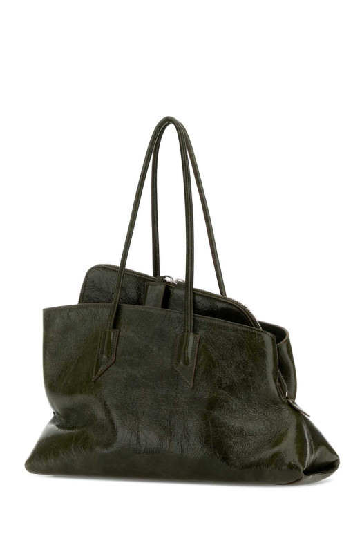 Средняя сумка через плечо La Passeggiata из кожи оливкового цвета от THE ATTICO (260WAH00054LBT030AA)