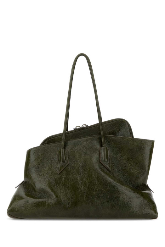 Средняя сумка через плечо La Passeggiata из кожи оливкового цвета от THE ATTICO (260WAH00054LBT030AA)