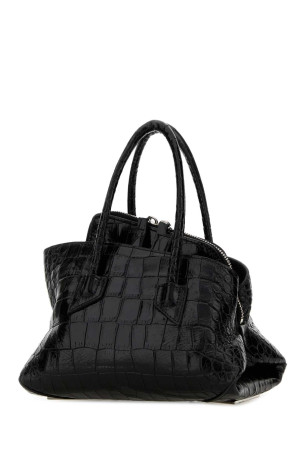 Black leather mini La Passeggiata handbag White THE ATTICO (260WAH00063LBT155PR)