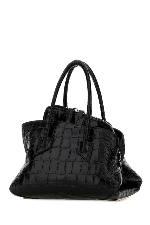 Black leather mini La Passeggiata handbag White THE ATTICO (260WAH00063LBT155PR)