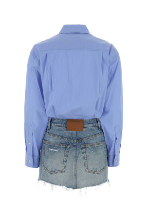 Embroidered denim and stretch poplin jumpsuit ALEXANDER WANG (4DC2266100)