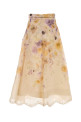 Printed linen blend Memento skirt ZIMMERMANN (5460SF252)