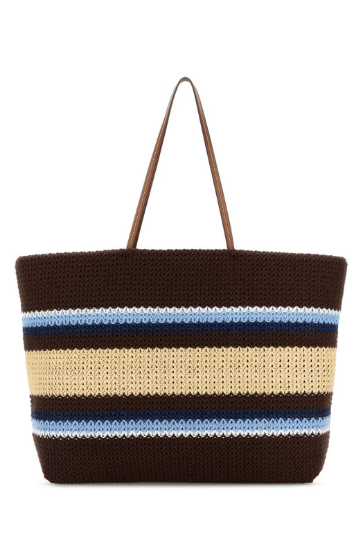 Multicolor rafia and cotton shopping bag MIU MIU (5BG228VOO12DO3)