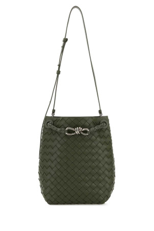 Army green leather small Andiamo bucket bag BOTTEGA VENETA (855759VCPP1)