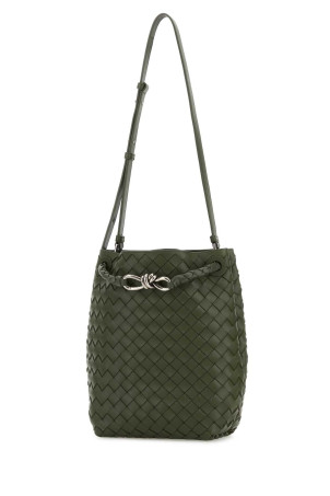 Army green leather small Andiamo bucket bag BOTTEGA VENETA (855759VCPP1)