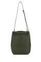 Маленькая кожаная сумка-ведро Andiamo цвета армейской зелени от BOTTEGA VENETA (855759VCPP1)