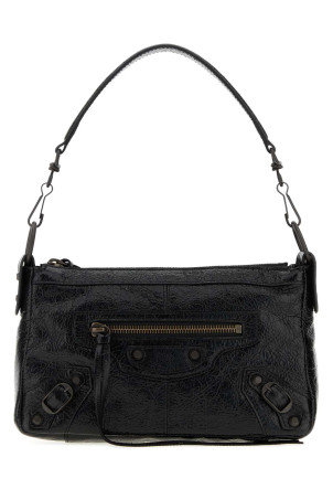 Black leather mini Le City Moto shoulder bag Black BALENCIAGA (8661222ABEK)