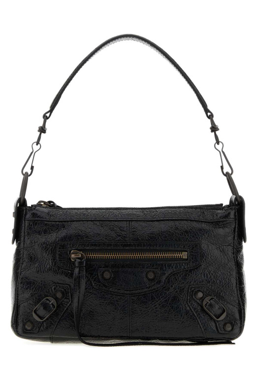 Черная кожаная мини-сумка через плечо Le City Moto от BALENCIAGA (8661222ABEK)