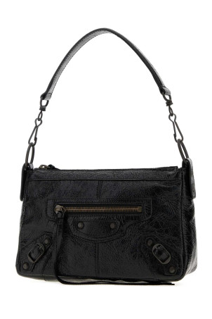 Black leather mini Le City Moto shoulder bag Black BALENCIAGA (8661222ABEK)