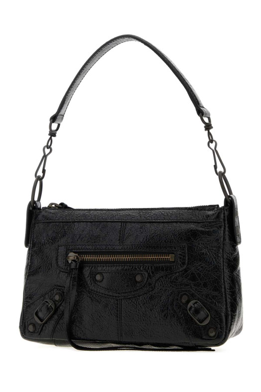 Черная кожаная мини-сумка через плечо Le City Moto от BALENCIAGA (8661222ABEK)