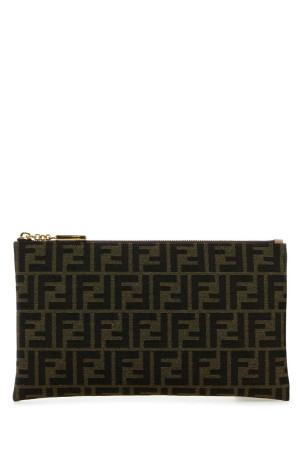 Embroidered jacquard medium clutch FENDI (8N0149AD23)