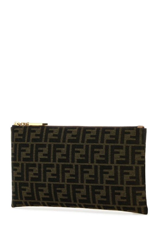 Embroidered jacquard medium clutch FENDI (8N0149AD23)