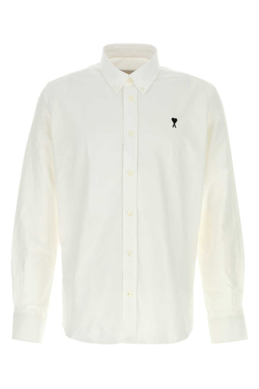 White oxford shirt White AMI (HSH763CO0031)