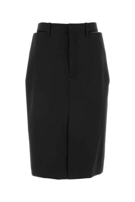 Черная шерстяная юбка JIL SANDER (J03MA0287J40249)