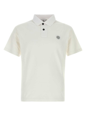 Біла бавовняна сорочка-поло STONE ISLAND (L1S152200013S0057)