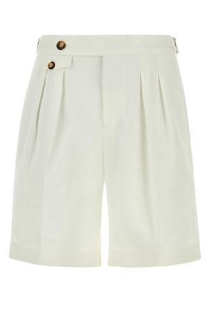 Білі шорти-бермуди з бавовняної суміші від BRUNELLO CUCINELLI (MH253U0040)