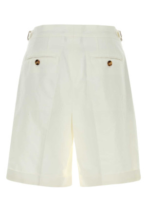 Білі шорти-бермуди з бавовняної суміші від BRUNELLO CUCINELLI (MH253U0040)