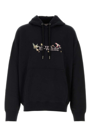 Black cotton oversize sweatshirt OFF WHITE (OMBB085Z26FLE0)