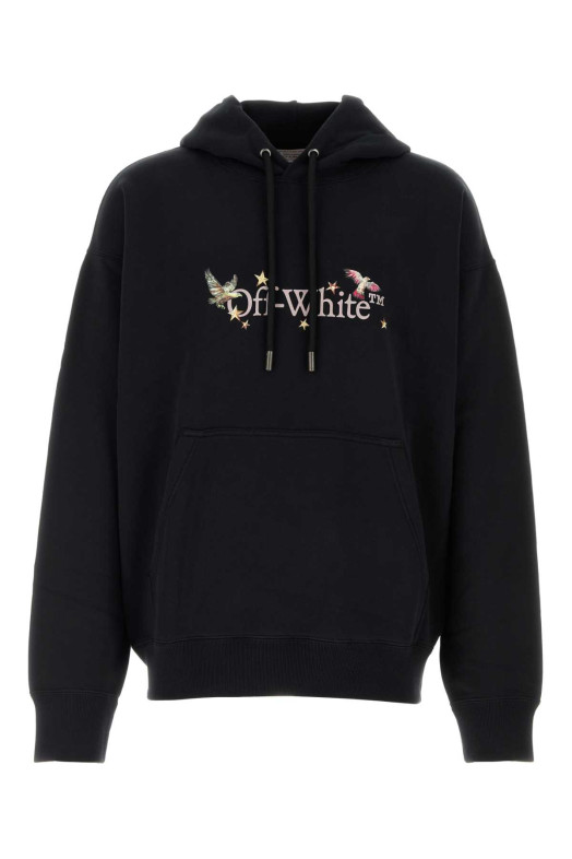 Черная хлопковая толстовка оверсайз OFF WHITE (OMBB085Z26FLE0) OFF-WHITE