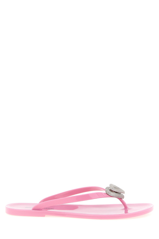 Сандалии «Double Heart» розового цвета SS26S088805GUMPNK
