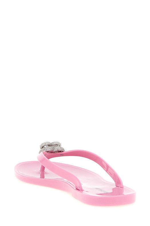 Сандалии «Double Heart» розового цвета SS26S088805GUMPNK