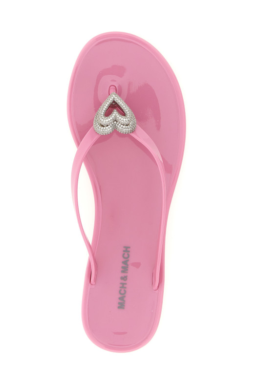 Сандалии «Double Heart» розового цвета SS26S088805GUMPNK