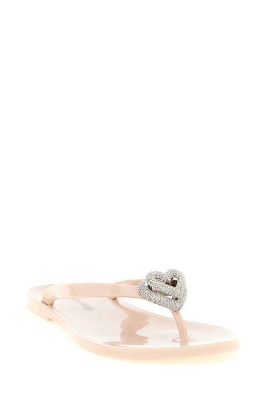 Сандалии «Double Heart» розового цвета SS26S088805GUMNUD