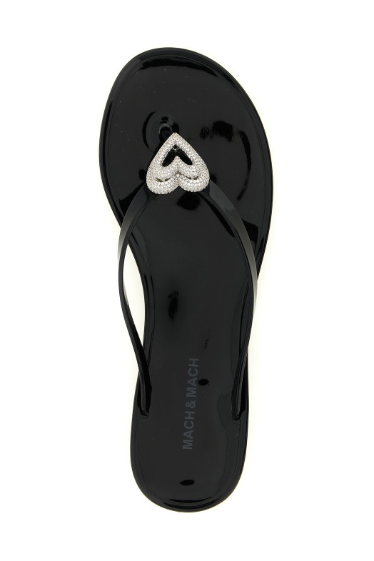 Сандалии «Double Heart», черные SS26S088805GUMBLK