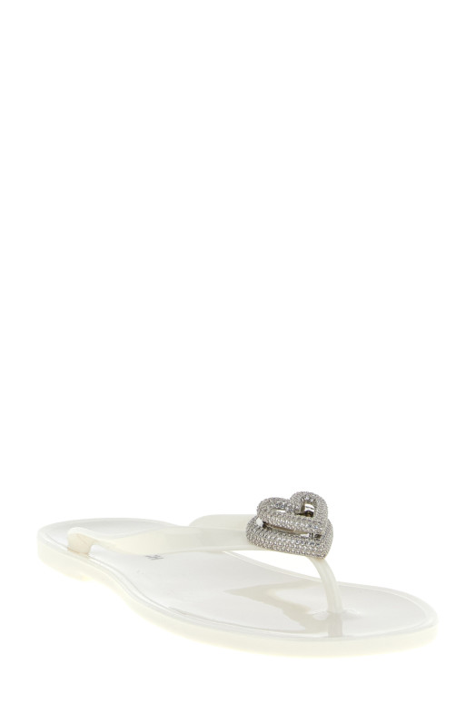 Сандалии «Double Heart», белые SS26S088805GUMWHT
