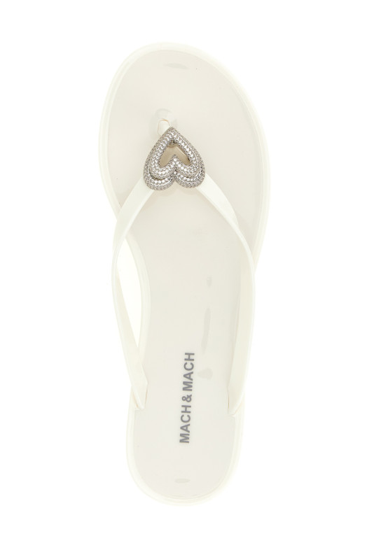 Сандалии «Double Heart», белые SS26S088805GUMWHT