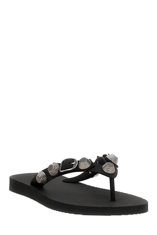 Праздничная капсульная коллекция «Cagole»: сандалии-стринги, черные 784853W1TA21081