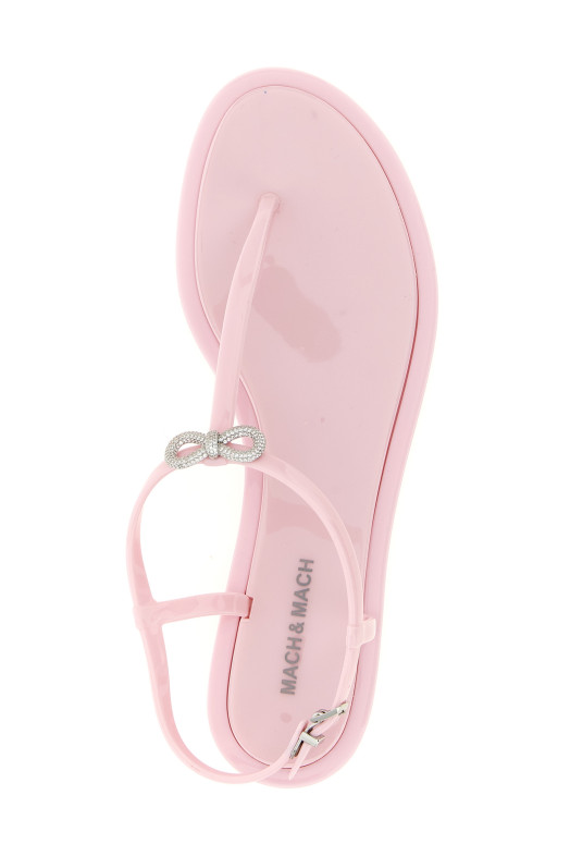 Сандалии «Double Bow» розового цвета SS26S114205GUMPNK