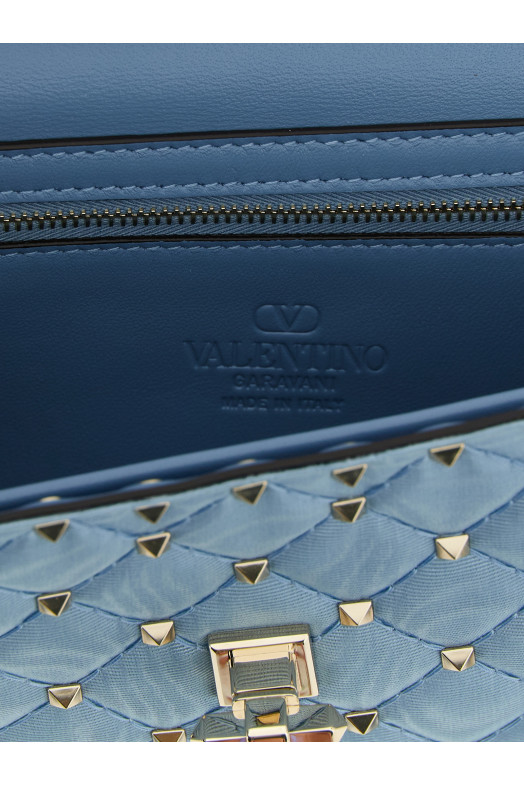 Valentino Garavani 'Rockstud Spike' Shoulder Bag BLUE