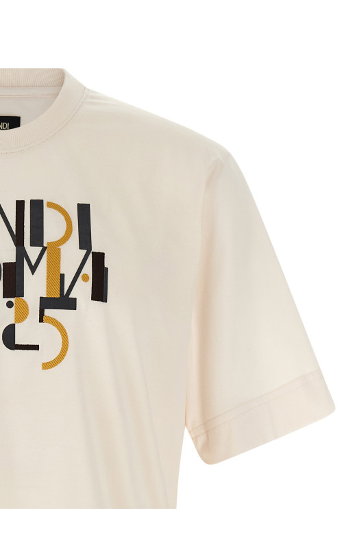 Футболка с принтом «Fendi Roma 1925», белого цвета FY0936AVOHF1J7C