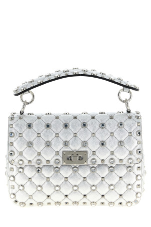 Сумка через плече Valentino Garavani «Rockstud Spike», срібна W0B0122EDUGN5