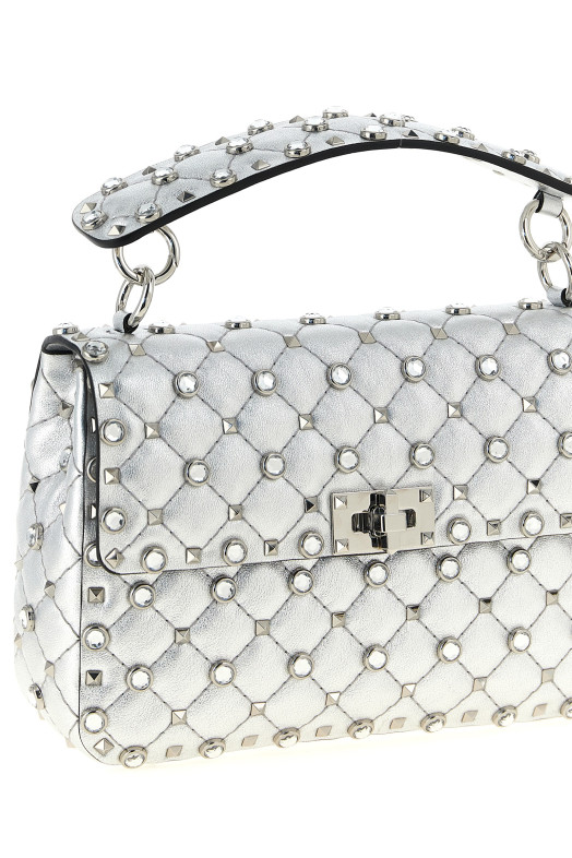 Valentino Garavani 'Rockstud Spike' shoulder bag Silver