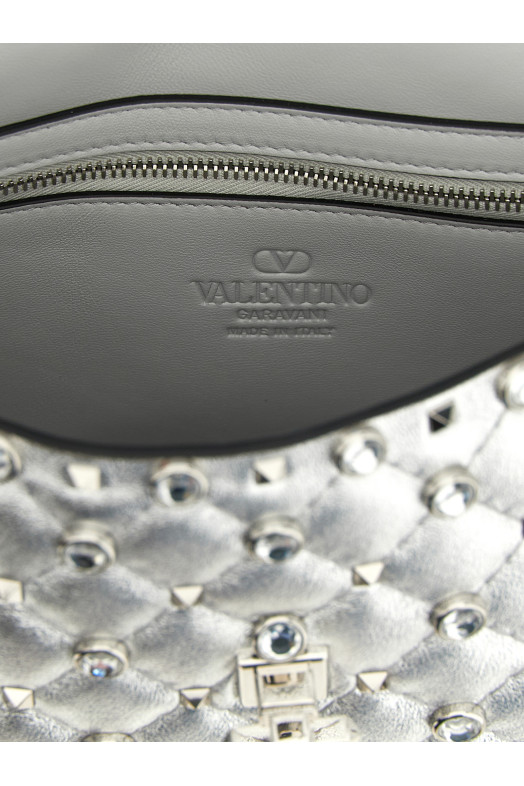 Valentino Garavani 'Rockstud Spike' shoulder bag Silver