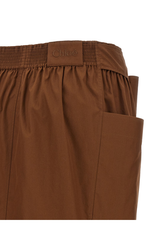 Юбка-футляр коричневого цвета CHLOÉ CH26UJU3414426N