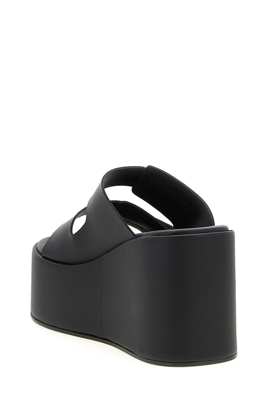 'Patch Wedge Sandal' wedges Black