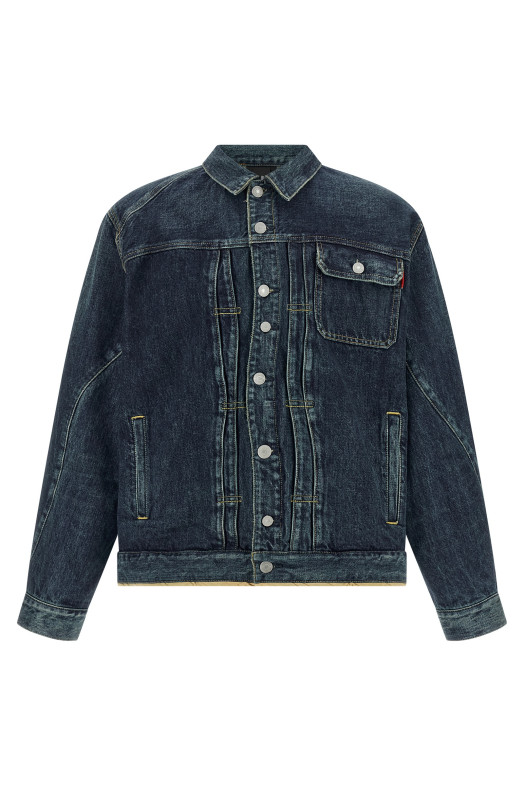 Куртка с извилистыми швами, синяя UNDERCOVER UC1F42041INDIGO