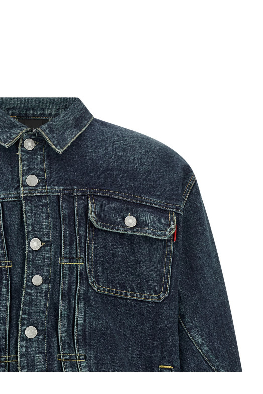 Куртка с извилистыми швами, синяя UNDERCOVER UC1F42041INDIGO