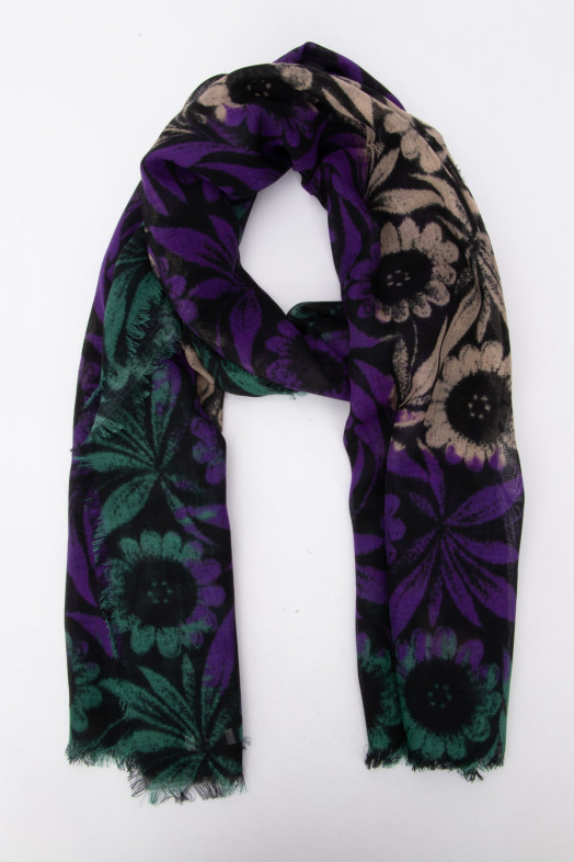 Шарф «Многоцветный» с тремя нотами (21304) DRIES VAN NOTEN 