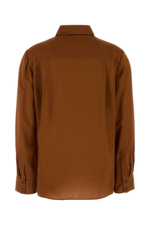 Рубашка Hypnotic из атласа цвета карамели от ZIMMERMANN (5747TF251)