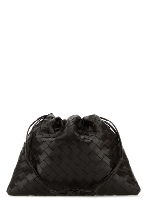 Коричневый кожаный клатч среднего размера BOTTEGA VENETA (796728V3IV1)