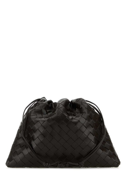 Коричневый кожаный клатч среднего размера BOTTEGA VENETA (796728V3IV1)