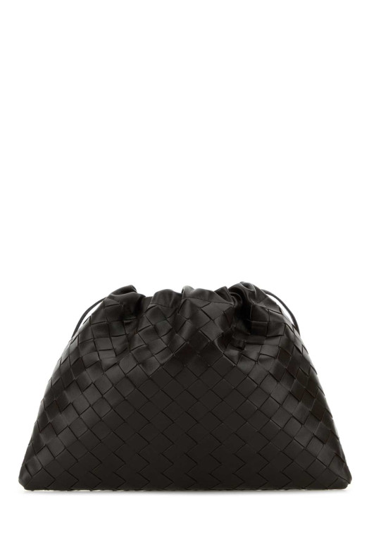 Коричневый кожаный клатч среднего размера BOTTEGA VENETA (796728V3IV1)